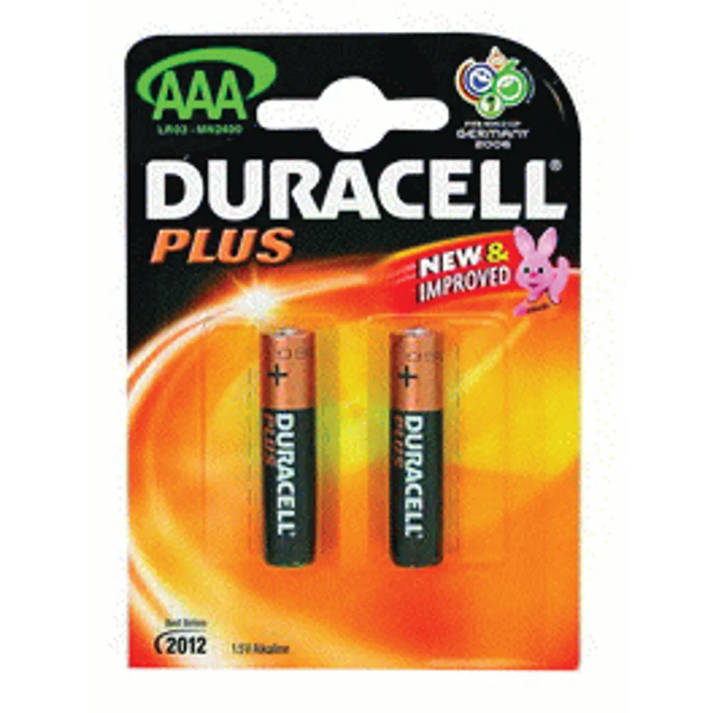 plus power alkaline batteries - aaa - 2 pack