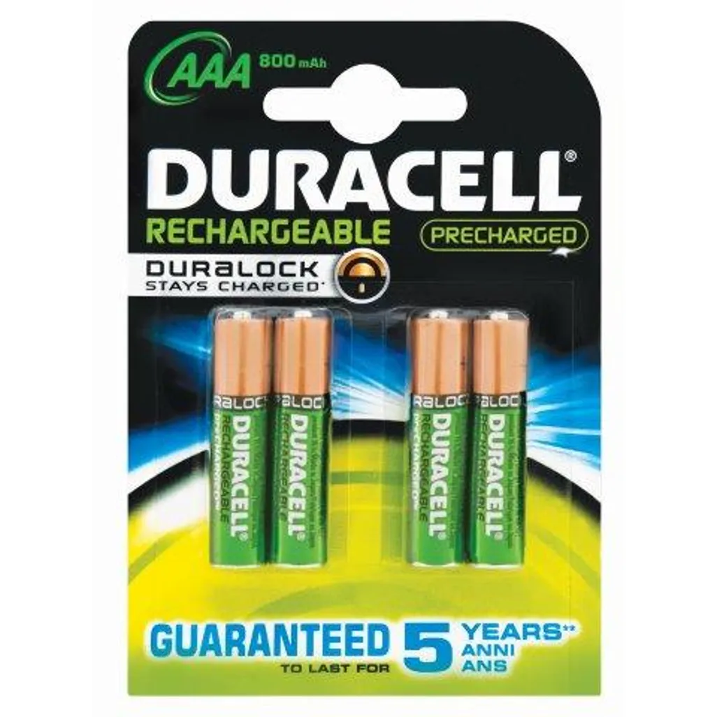 rechargeable batteries - rechargeable 800 mah aaa - 4 pack