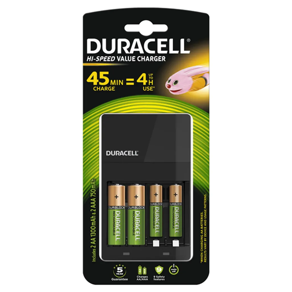 battery charger - 45 mins aa - 4 pack