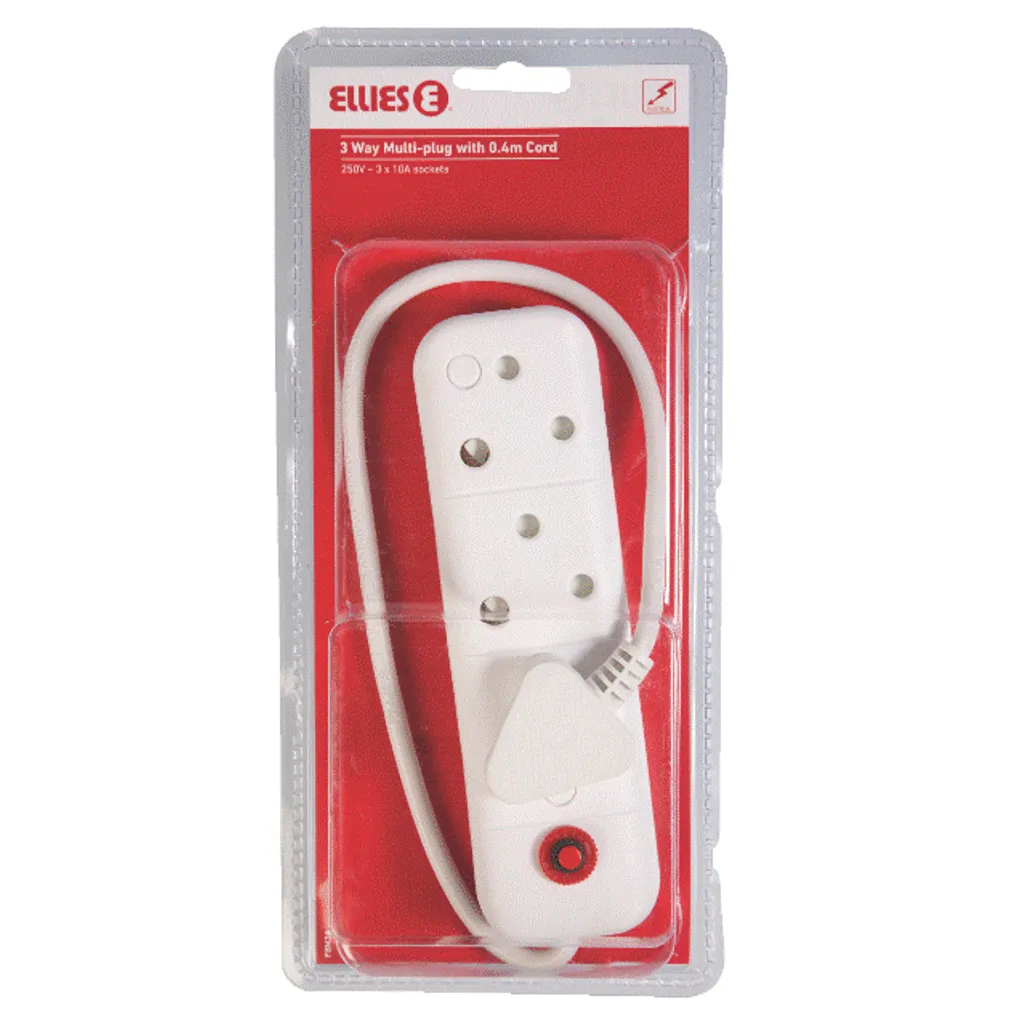 multiplugs - 0.5m cord with 3 way multiplug (3 x 16a)