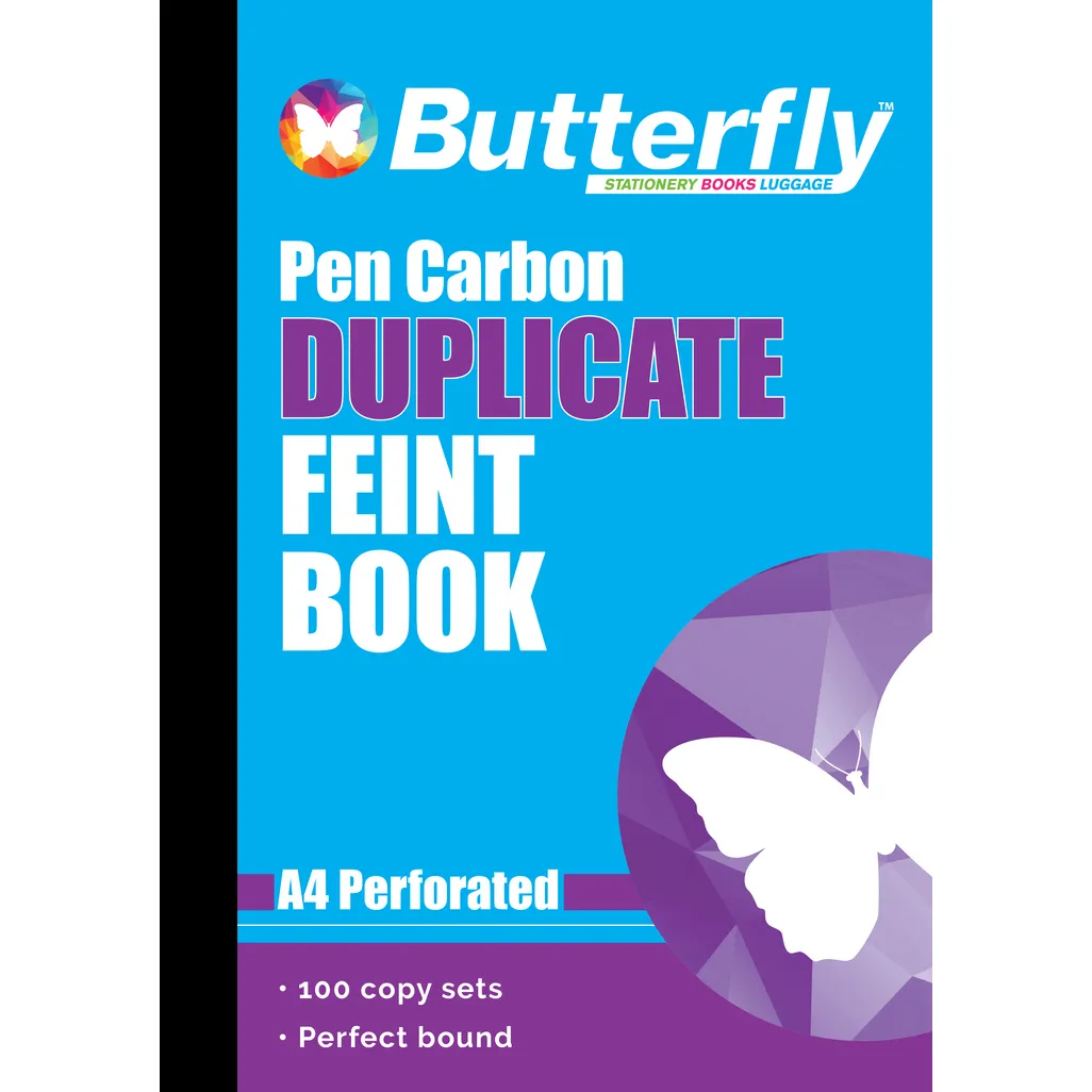 pen carbon books - a4 100 sets feint plain