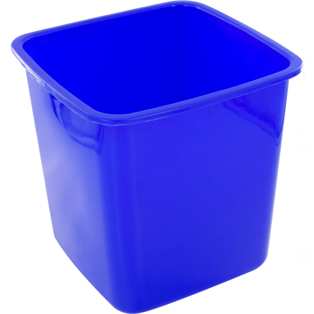square wastebin - 16.5l - blue