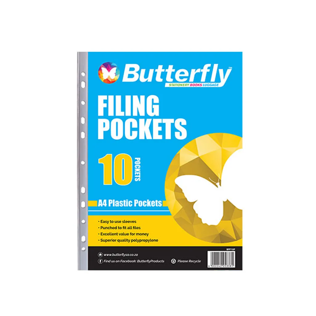 filing pockets - a4 - 10 pack