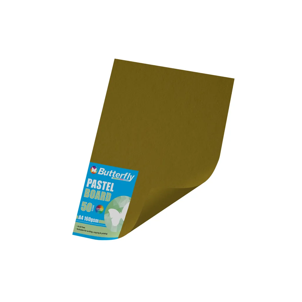 160gsm pastel board - a4 - gold - 50 pack