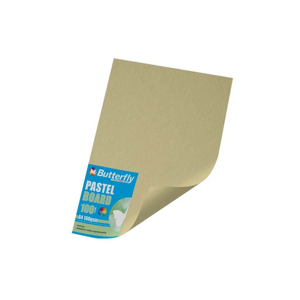 160gsm pastel board - a4 - buff - 100 pack