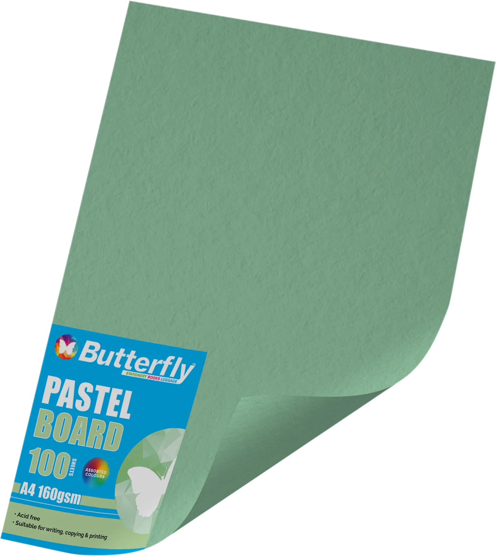 160gsm pastel board a4 green 100 pack Office National