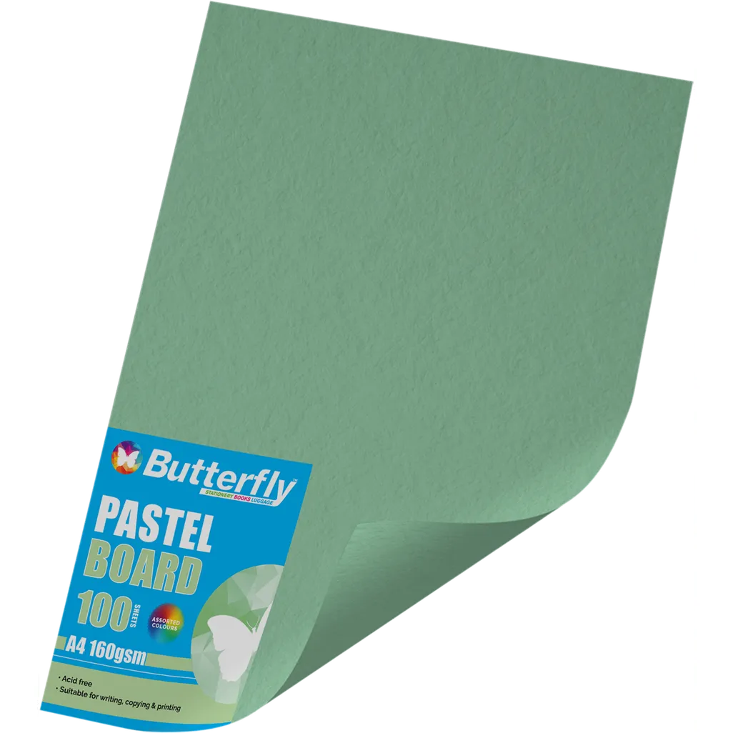 160gsm pastel board - a4 - green - 100 pack