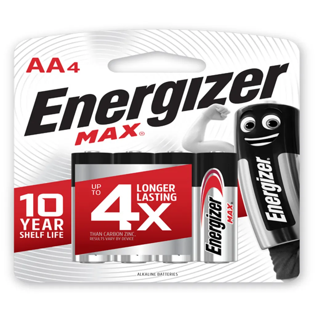 alkaline batteries - aa - 4 pack