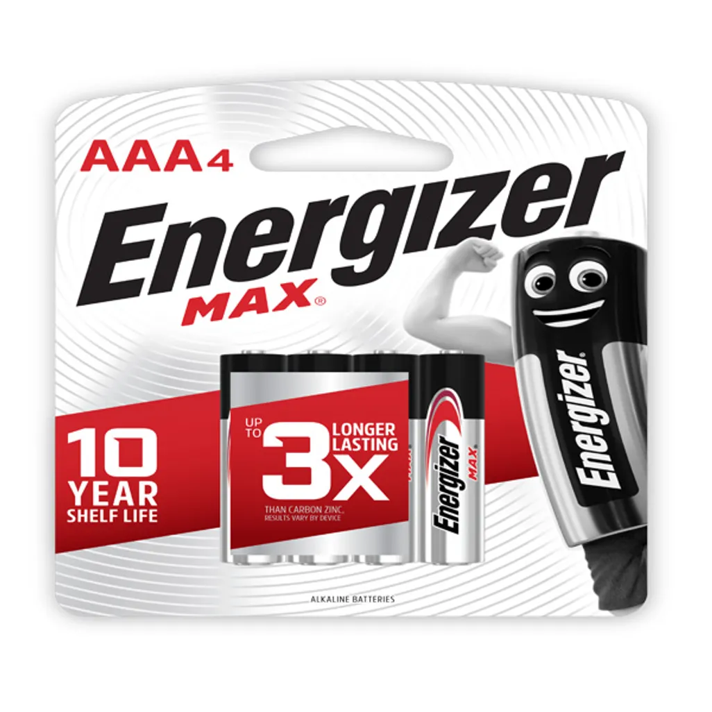alkaline batteries - aaa - 4 pack