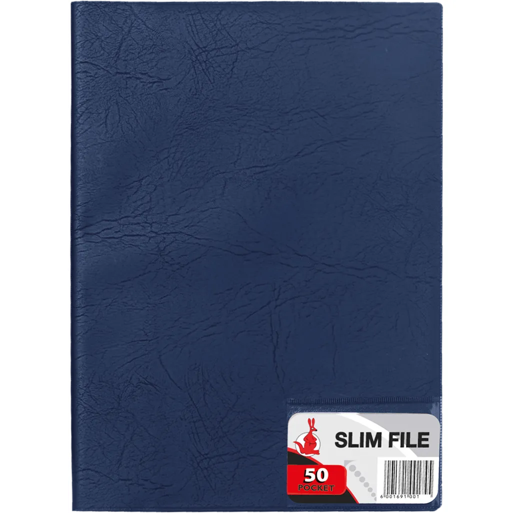 a4 slim file display books - 50 pocket - navy
