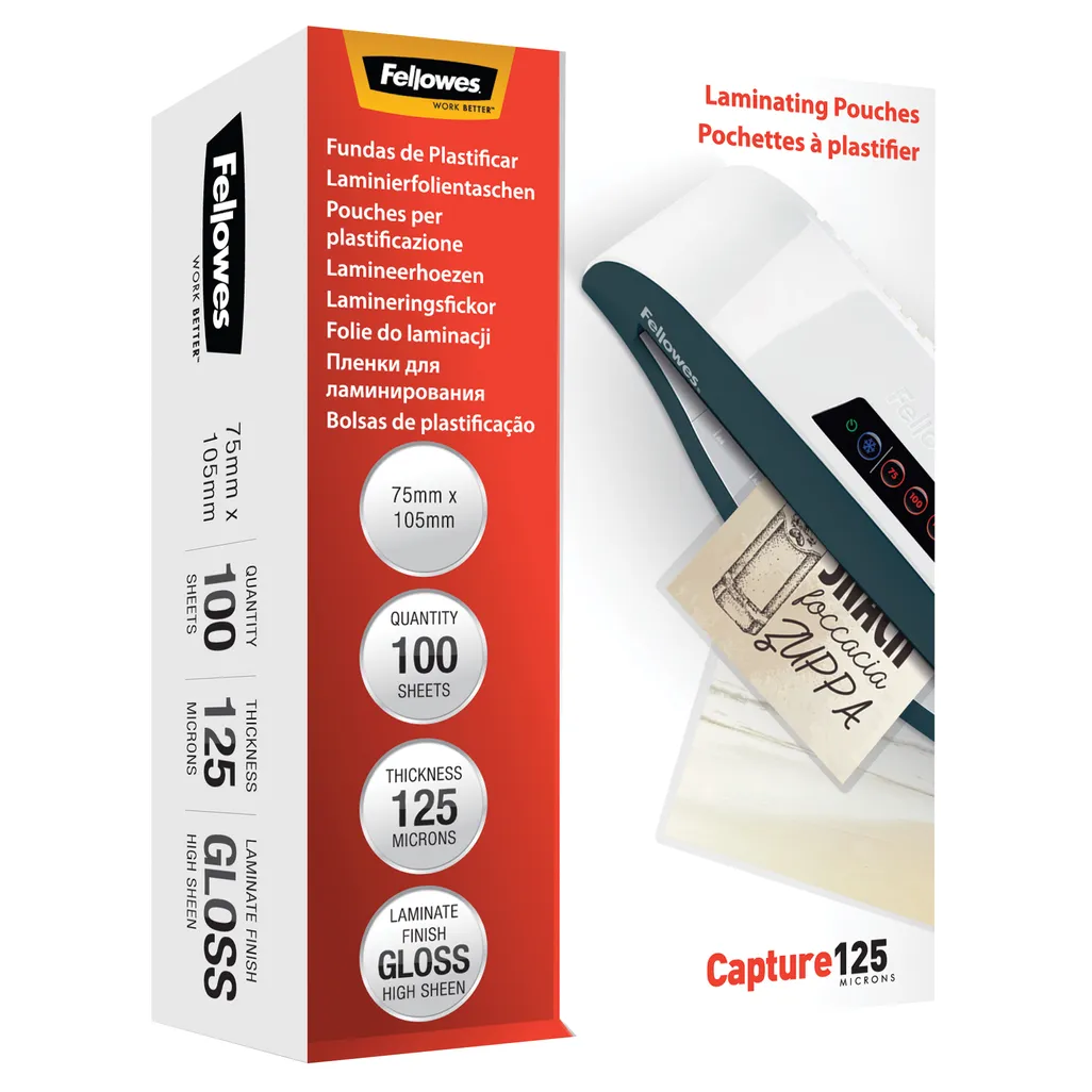 laminating pouches - 250mic (65x95mm) - 100 pack