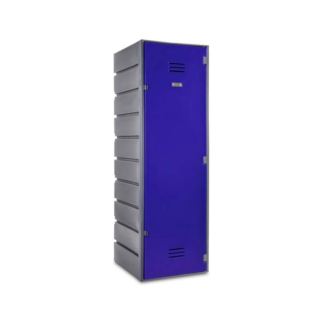 plastic lockers sports locker flat top 1530 x 510 x 525mm grey