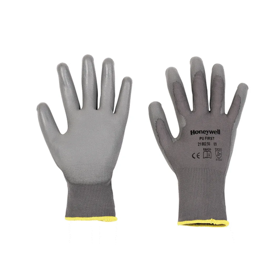 gloves - pu coated glove - black & grey