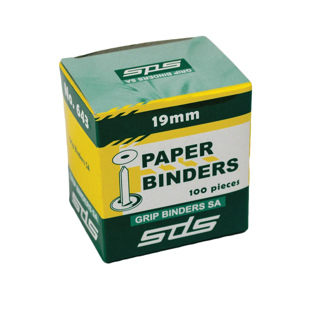 paper binders - 19mm - 100 pack
