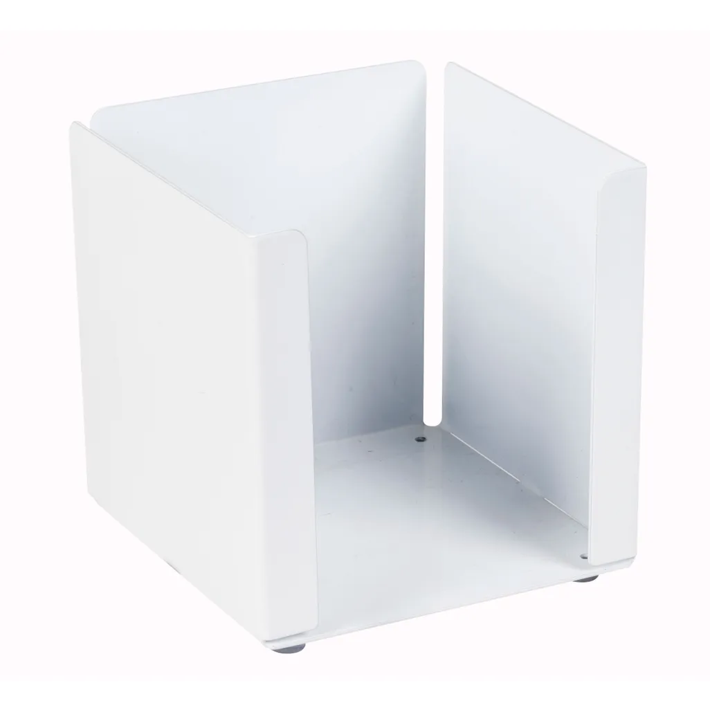 pure steel desk range - paper cube holder - white