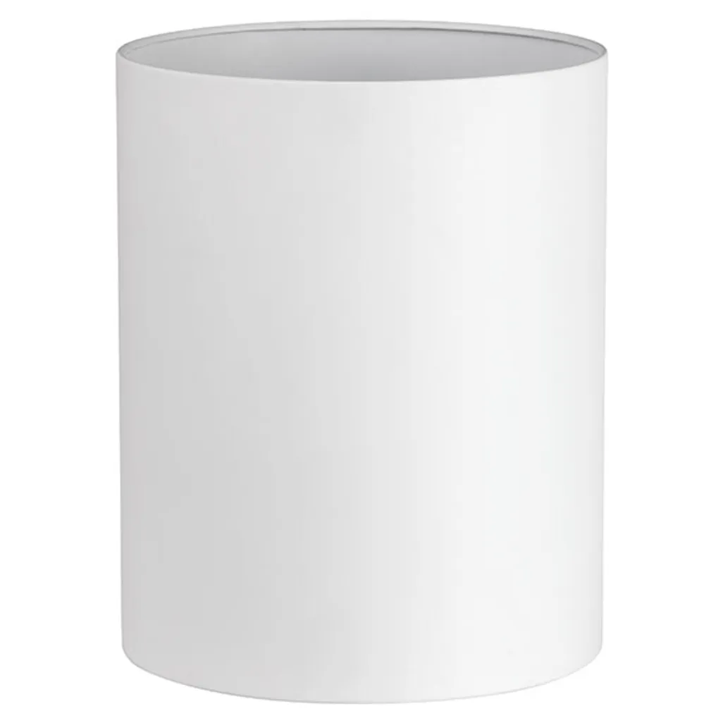 pure steel desk range - waste paper bin round - white