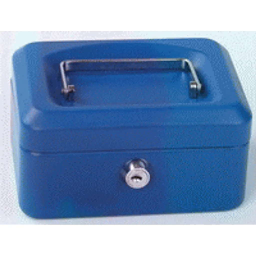 cash boxes - 6 inch / 15cm - blue
