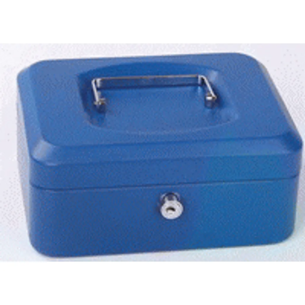 cash boxes - 8 inch / 20cm - blue