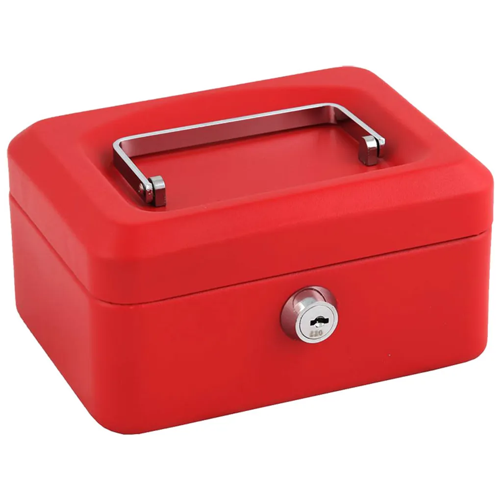 cash boxes - 6 inch / 15cm - red