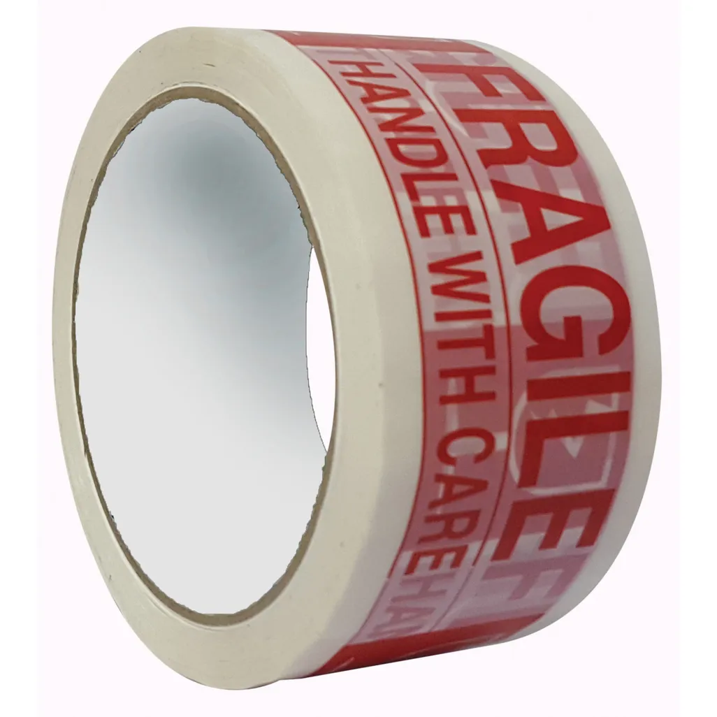 fragile tape - 48mm x 50m - red on white