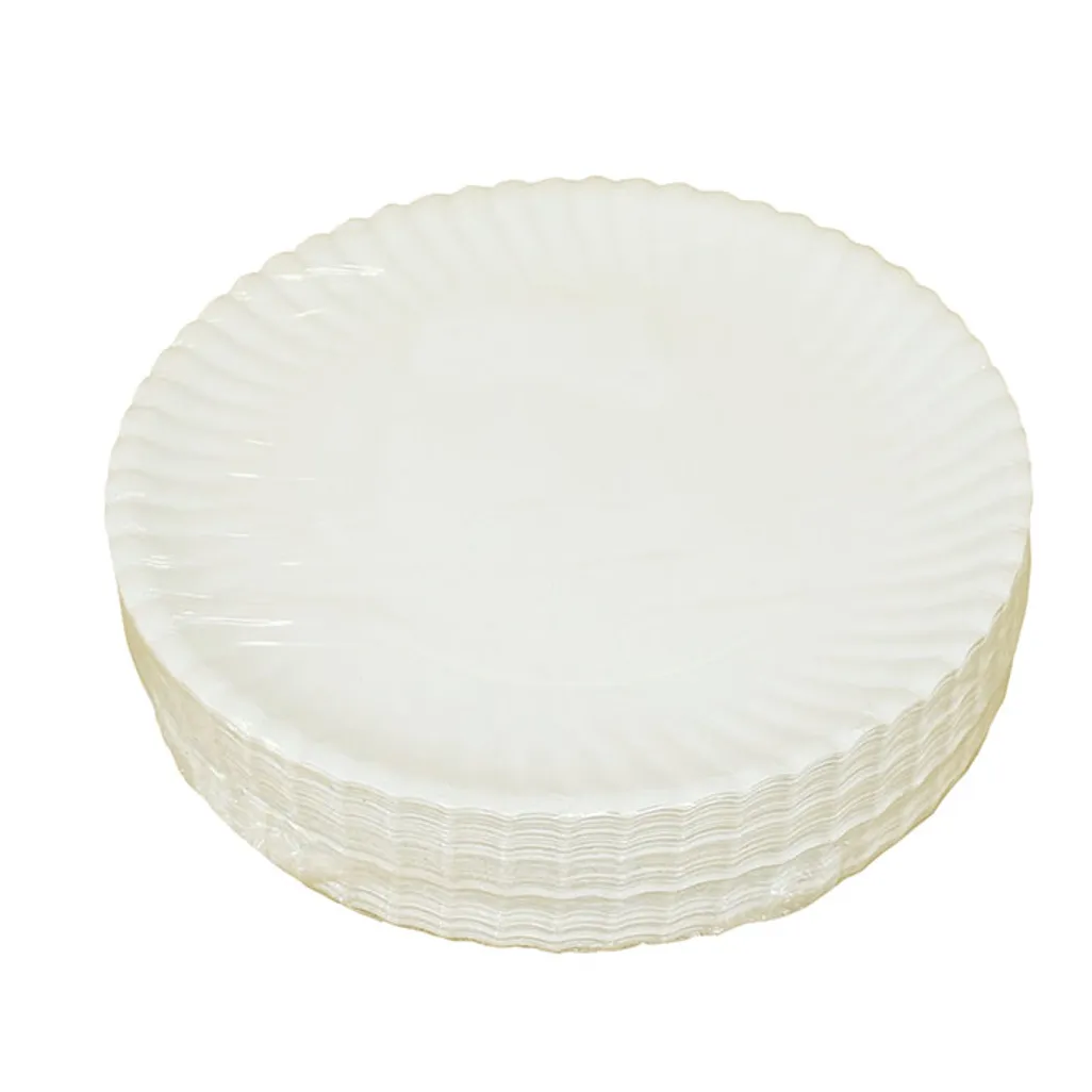 cutlery, serviettes & paper towels - disposable paper plates 230mm - white - 100 pack