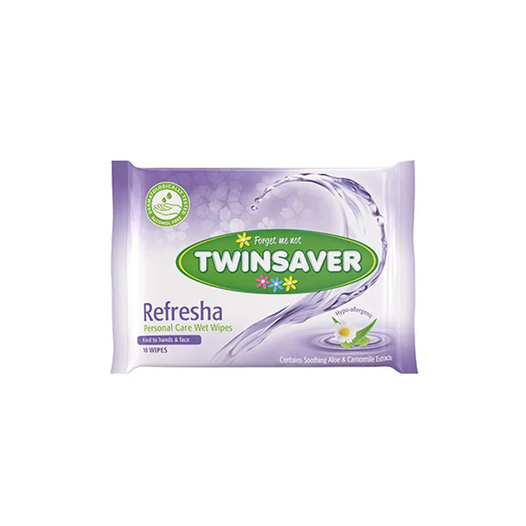 bathroom products - refresha wet wipes - white - 10 pack