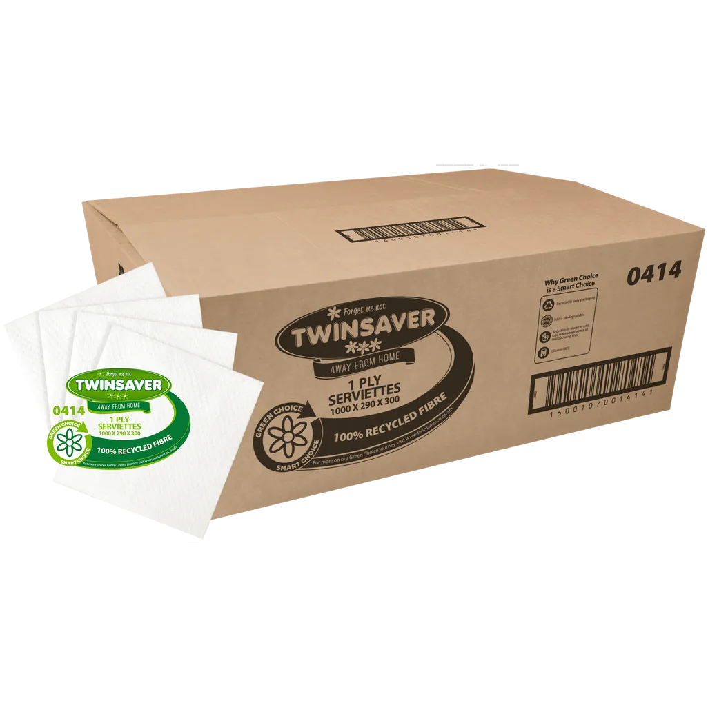 bathroom products - 1 ply serviettes - white - 1000 pack