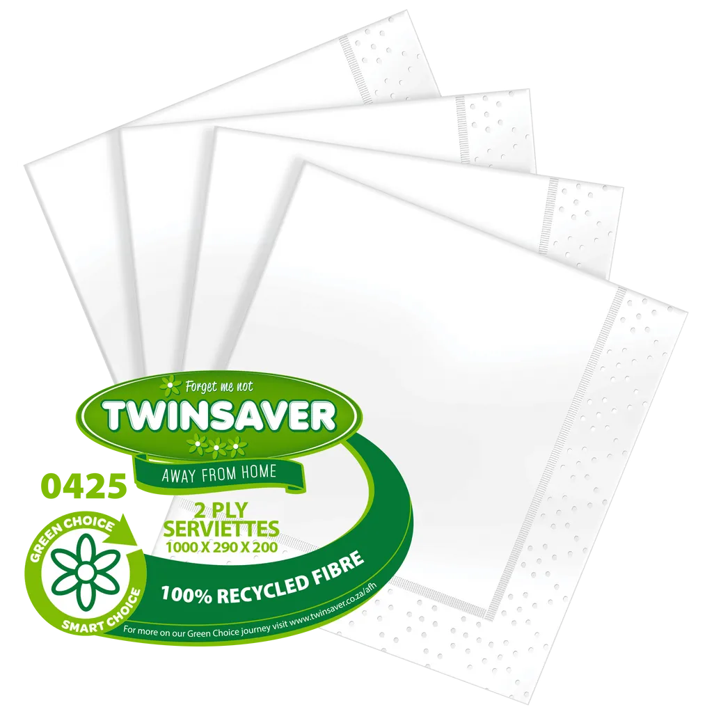 bathroom products - 2 ply serviettes - white - 1000 pack