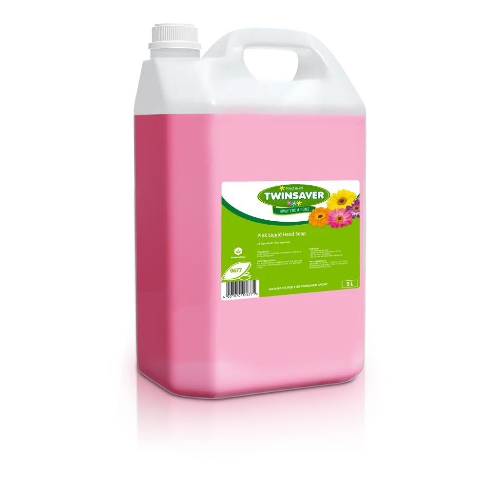 bathroom products - 5l pink liquid hand soap - pink