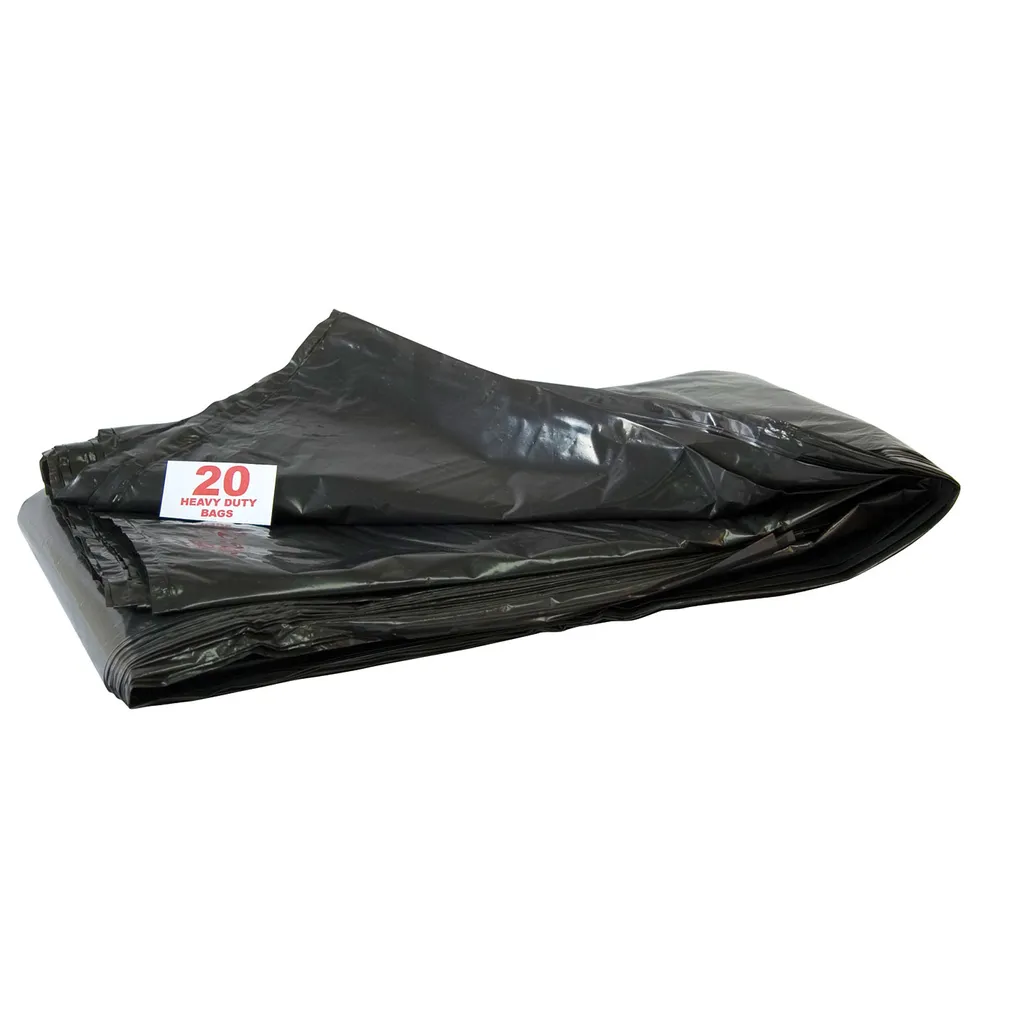 refuse bags - black 20micron - 20 pack