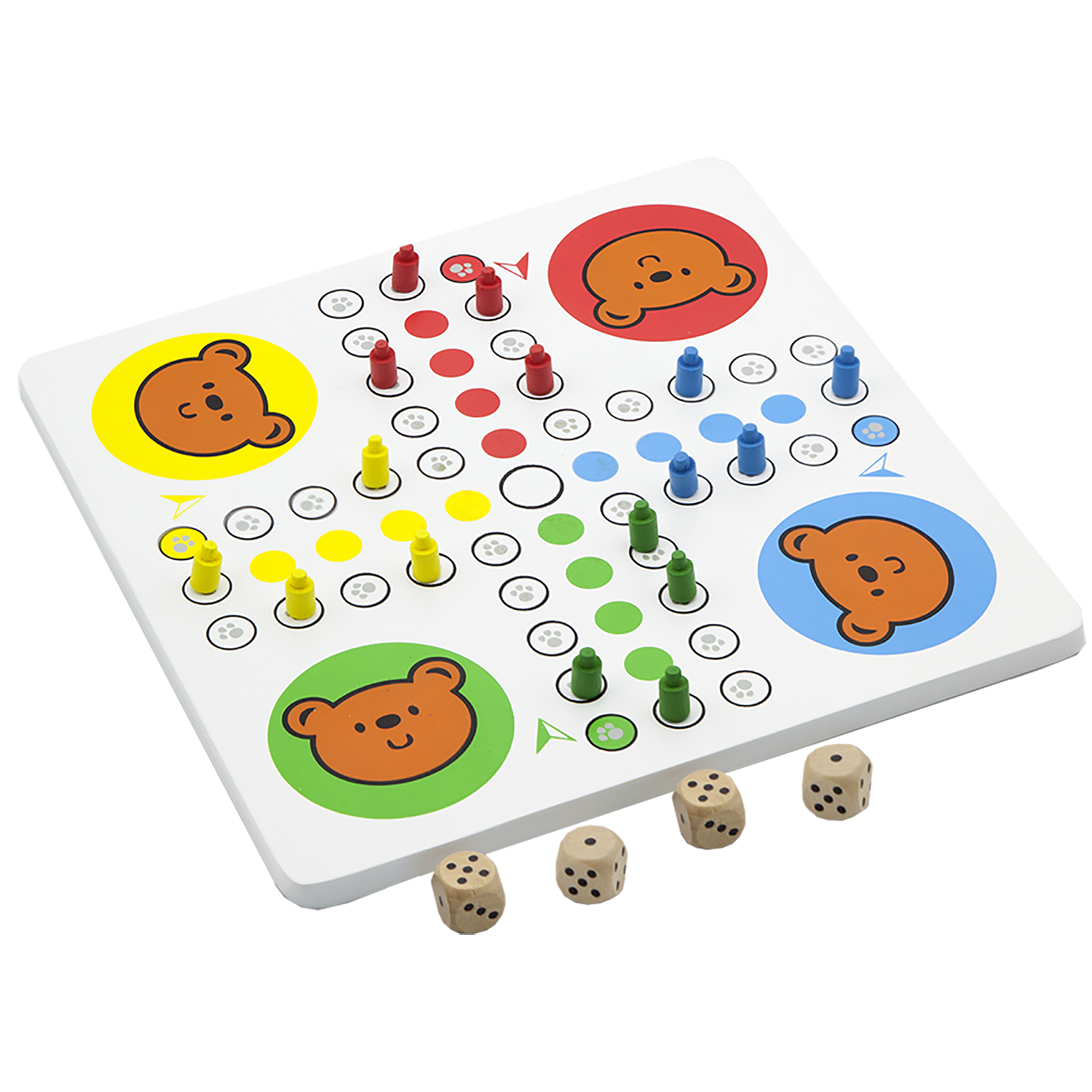 wooden pattern with beads & ludo 2in1 game assorted Pioneer