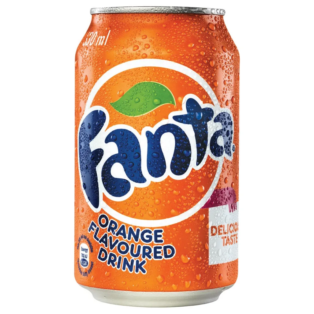 canned beverages - fanta orange can 300ml - 6 pack