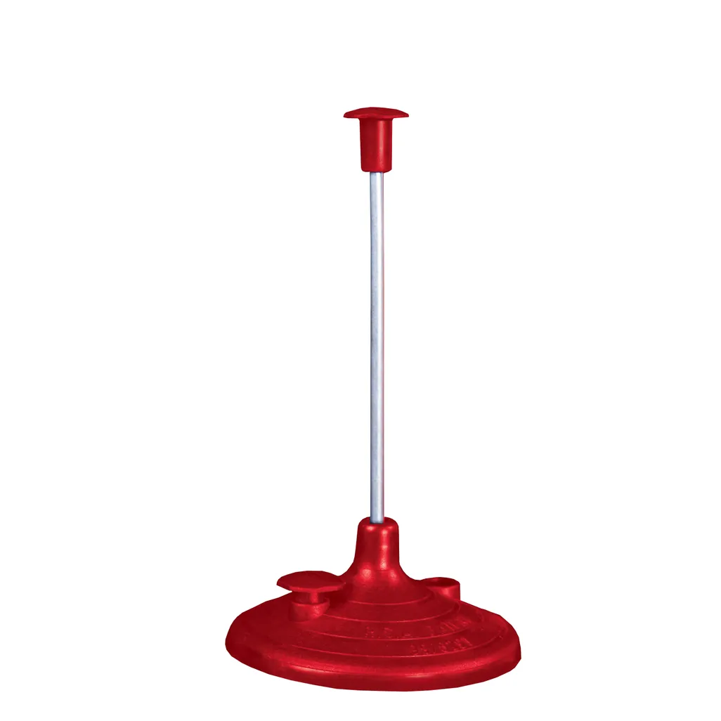 spike file - metal with plastic cap - red