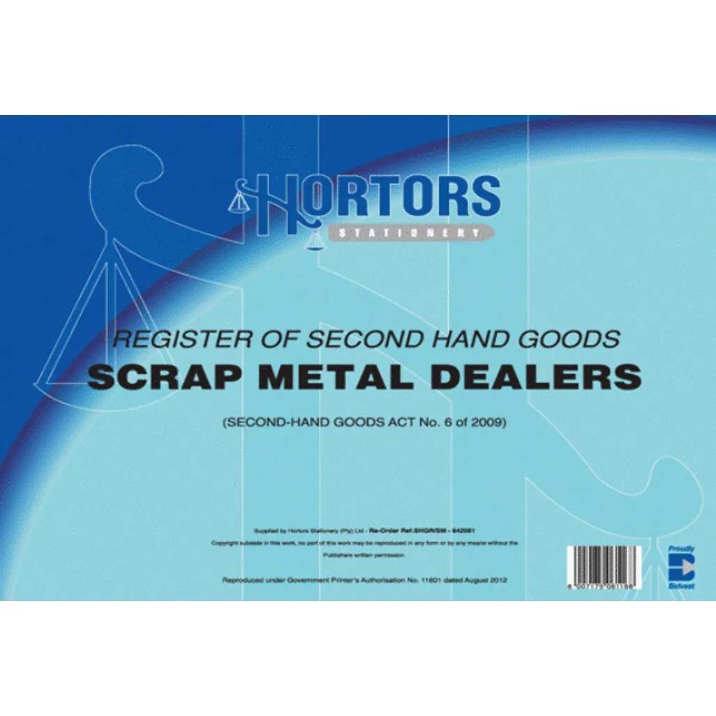 registers - register for scrap metal dealers