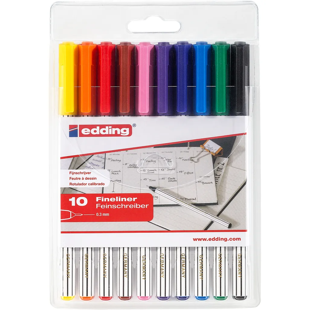 fineliners - 0.3mm - assorted - 10 pack