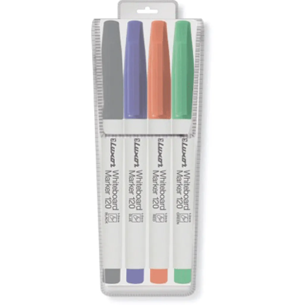120 slim whiteboard marker - 2mm - assorted - 4 pack