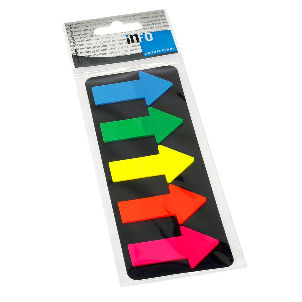 arrow page markers - 24 x 45mm - assorted - 5 pack