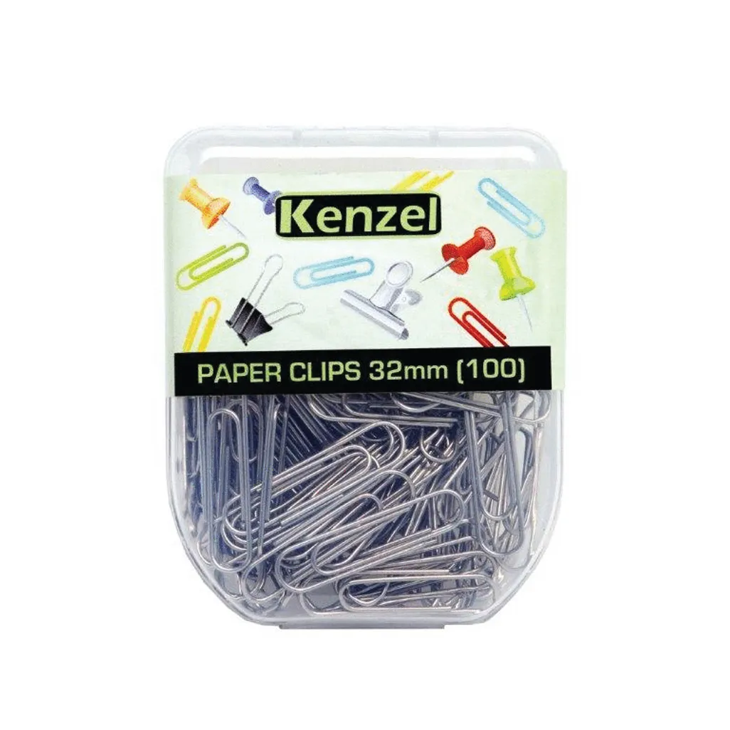 paper clips - nickel 32mm - silver - 100 pack