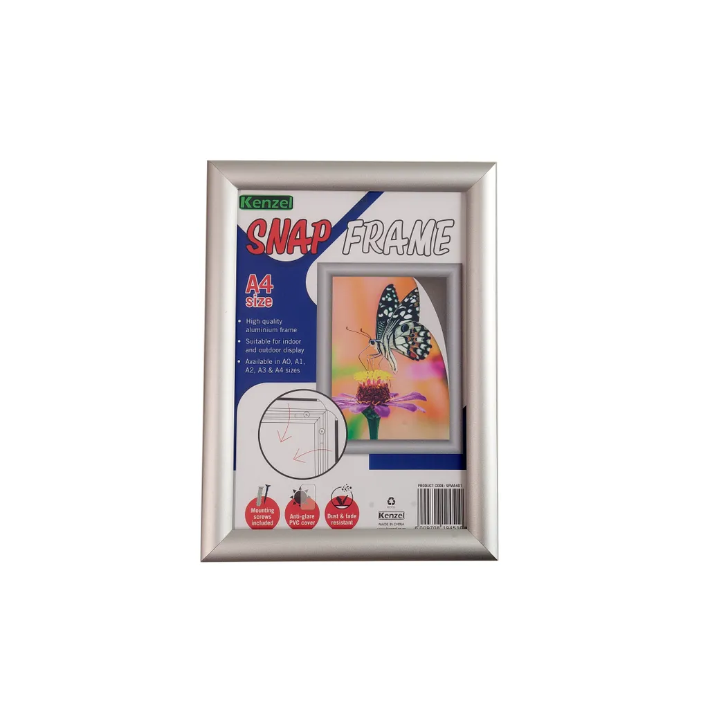 econo mitred corners snap poster frame - a1 - silver