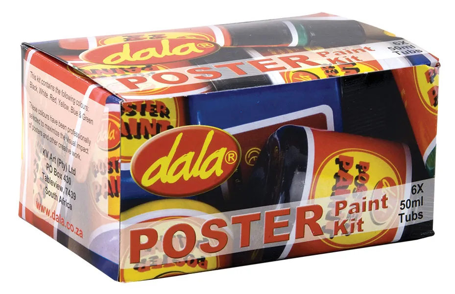 poster paint 50ml assorted 6 pack PMB Office National