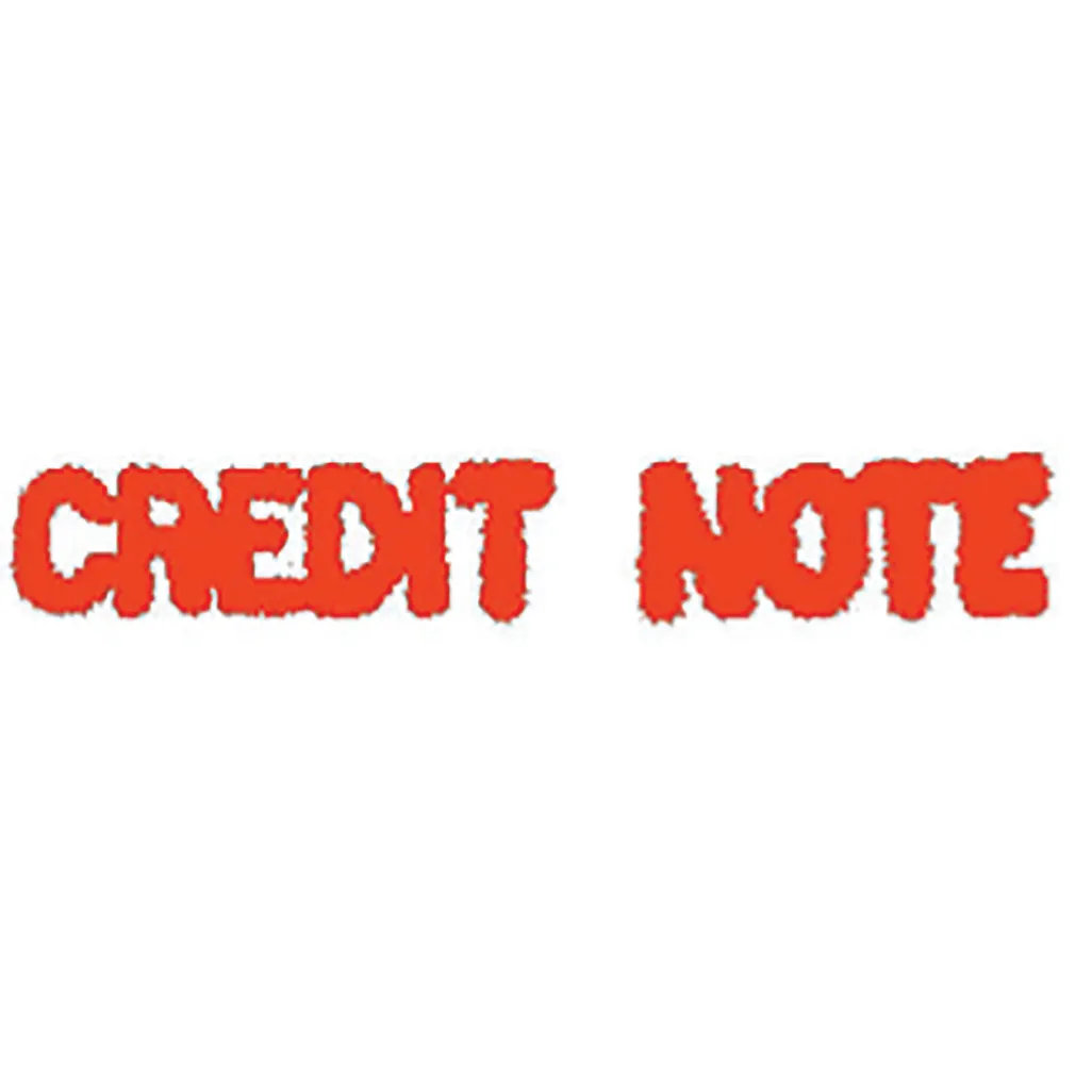 x-stamper - credit note 1168 - red