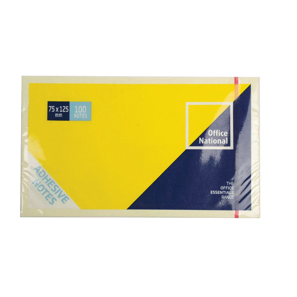 sticky notes - 75 x 125mm - yellow