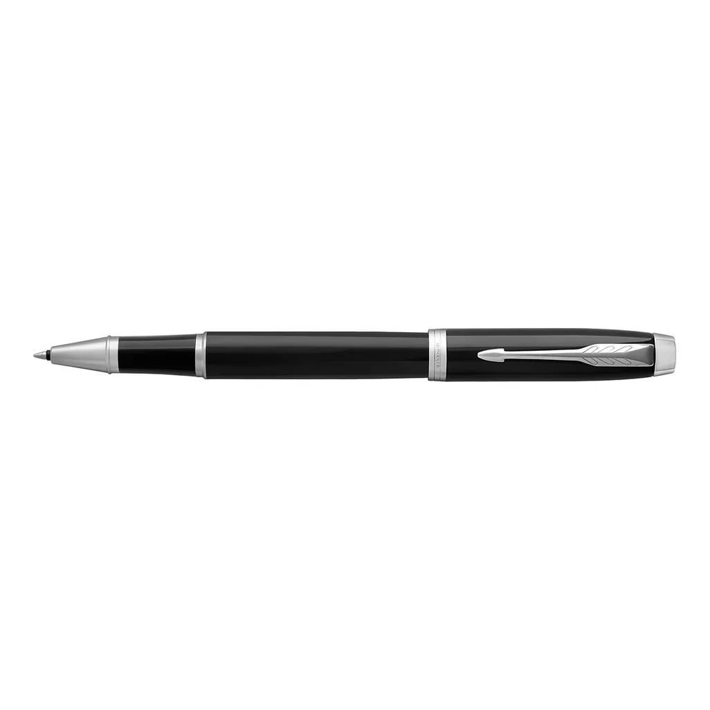 im rollerball pen - 0.5mm black lacque with chrome trim - black
