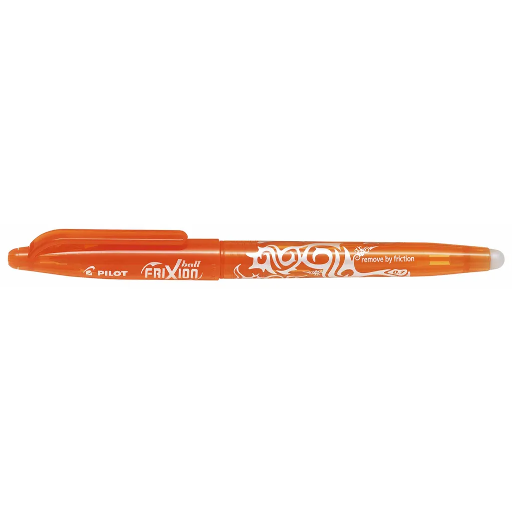 bl-fr7 frixion rollerball stainless steel tip pen - 0.7mm - orange