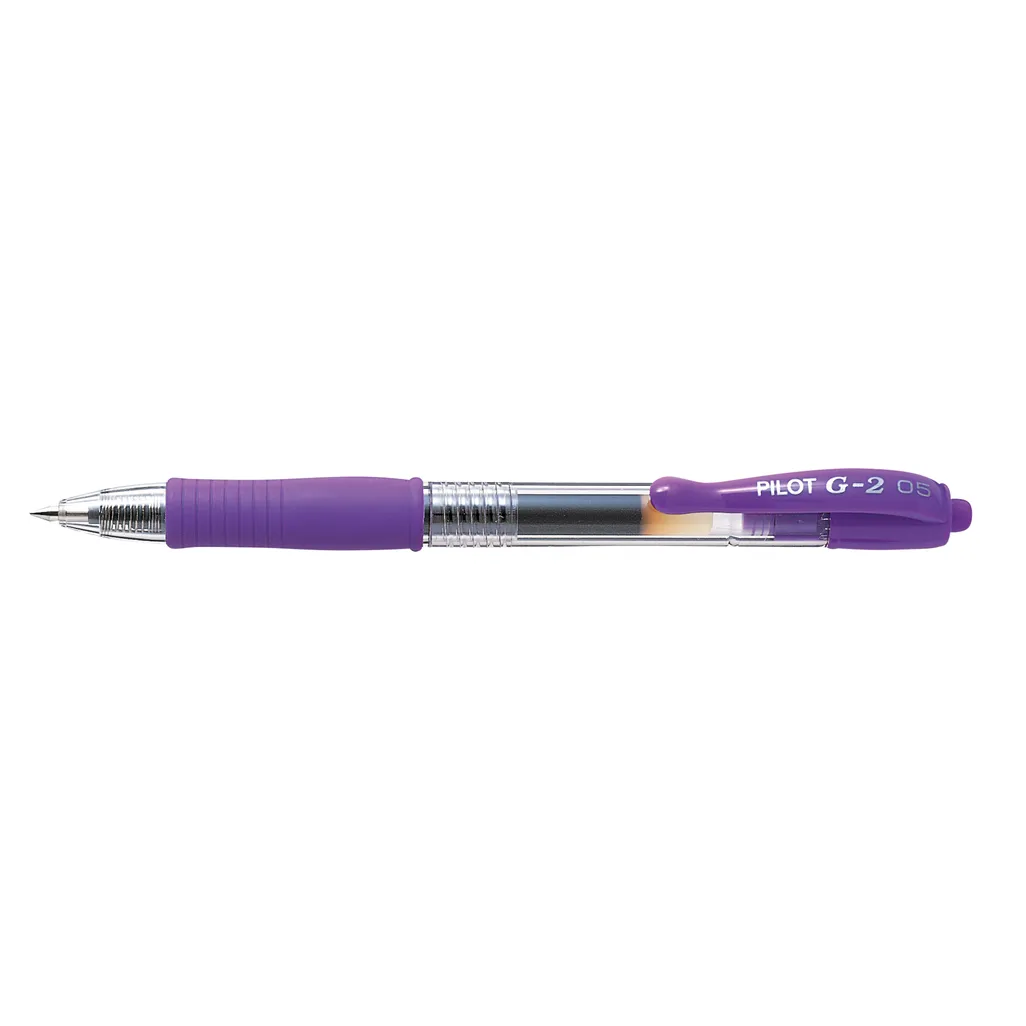 bl-g2 5 retractable gel rollerball pen - 0.5mm refill - violet