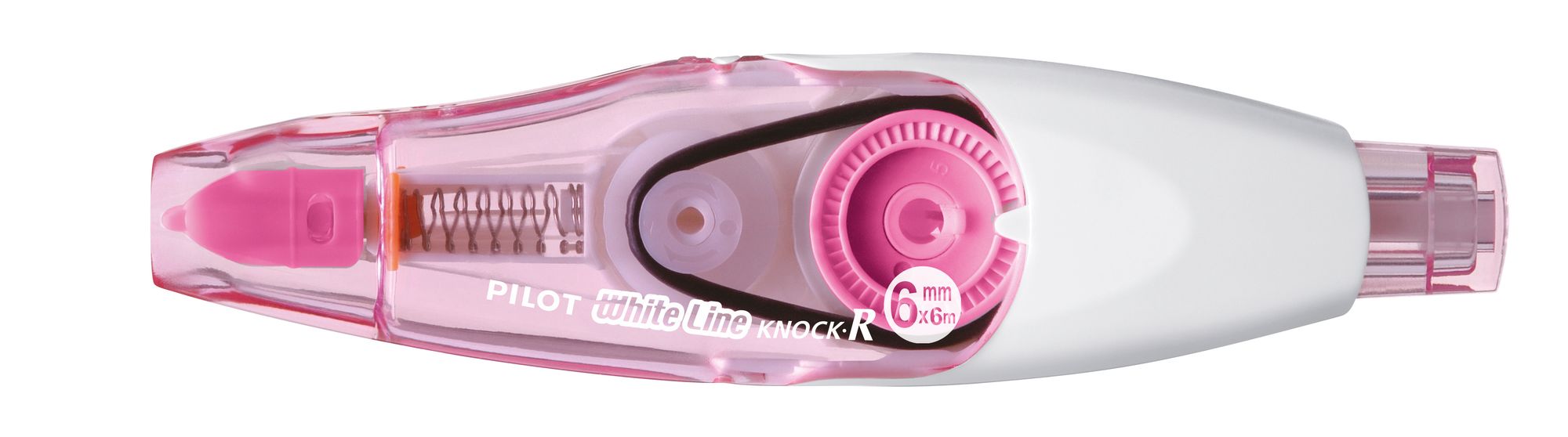 retractable correction tape & refill 6mm x 6m pink Office National