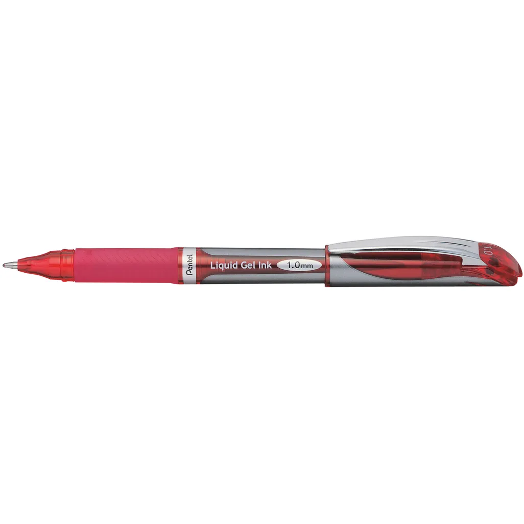 energel metal tip refillable rollerball pen - 1.0mm - red