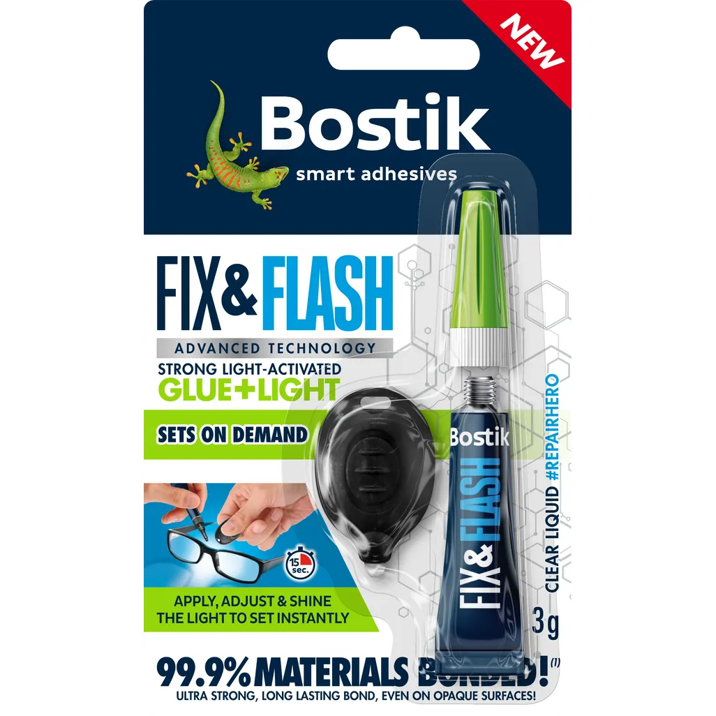 fix & flash glue - 3g - clear