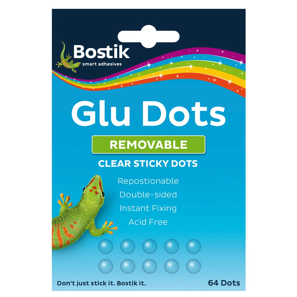 glue dots - removable - clear