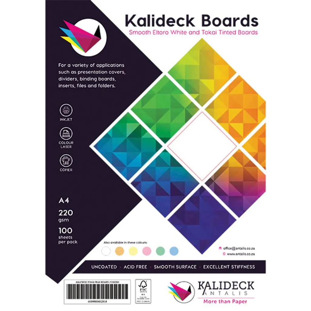pastel board - 240gsm a4 - pink - 100 pack